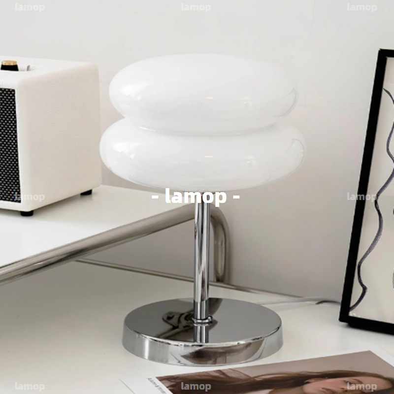 Lighting Decor Bedroom - Bauhaus Cream‑Globe Table Lamp Mid‑Century Minimalist