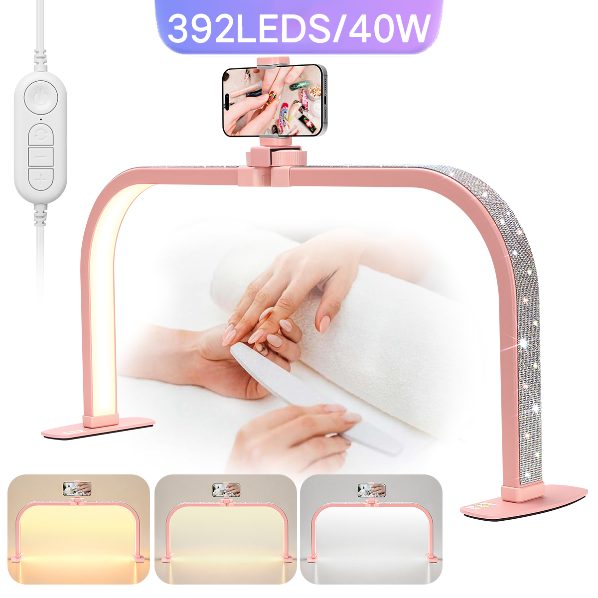 Led Moon Lamp - DianaBeauty 40W Large Square Foldable Adjustable
