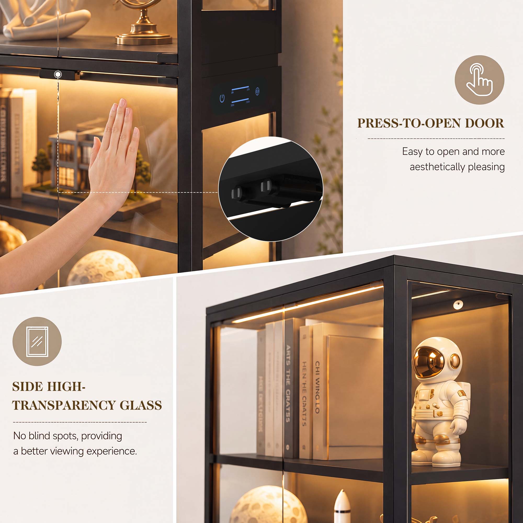 TCGBKAF 5‑Tier Display Cabinet - Home Lighting & Decor St Catharines On review and price