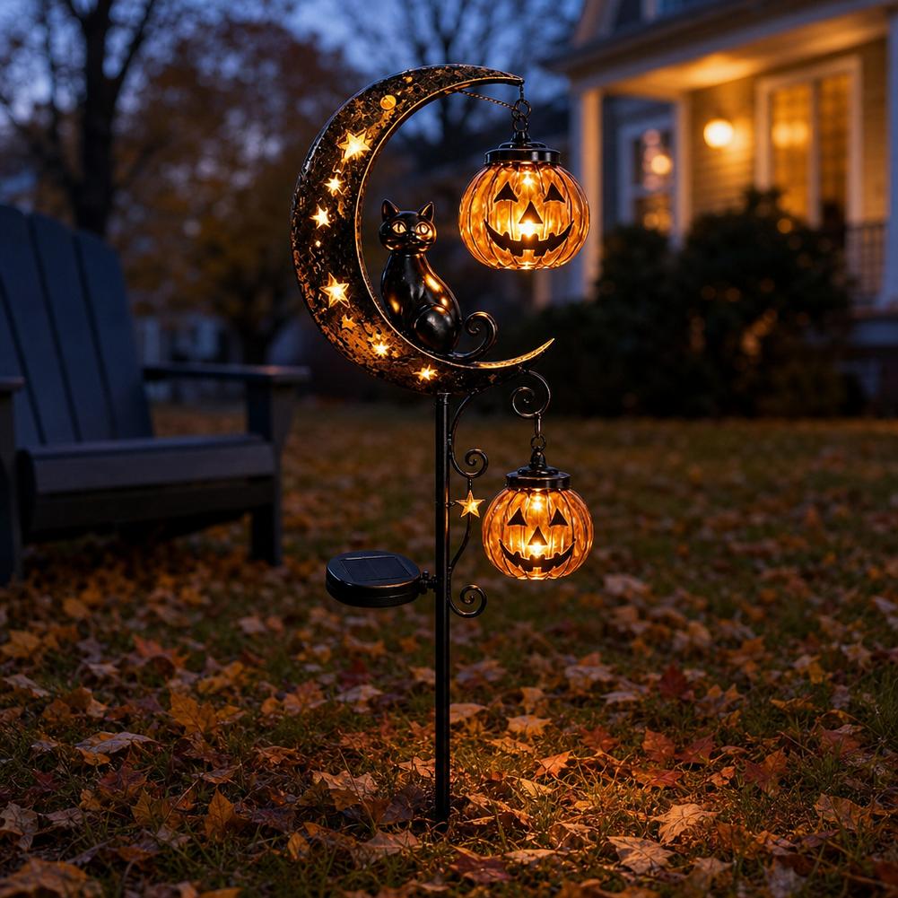 Halloween Black Cat Moon Groun - Led Moon Lamp review and price