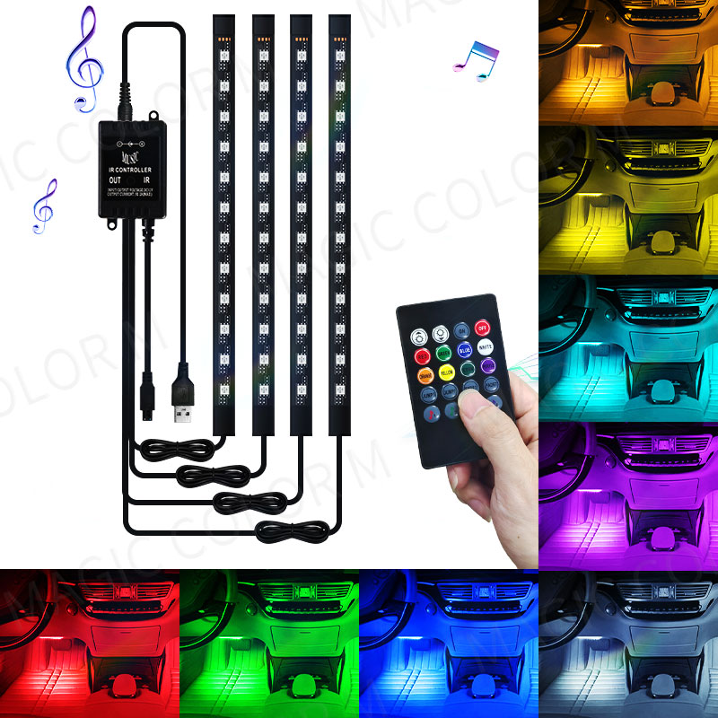 48/72 Led Car Foot Ambient Lig - Lighting Bolt Decor review and price