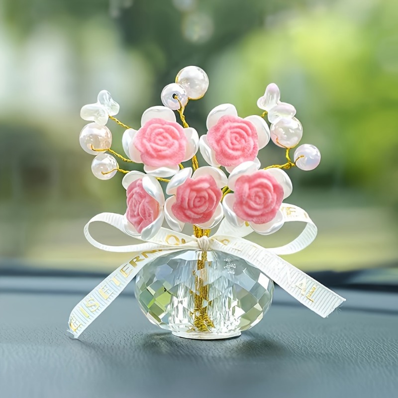 1PC Crystal Glass Rose Dashboa - Lighting Mcqueen Bedroom Decor review and price