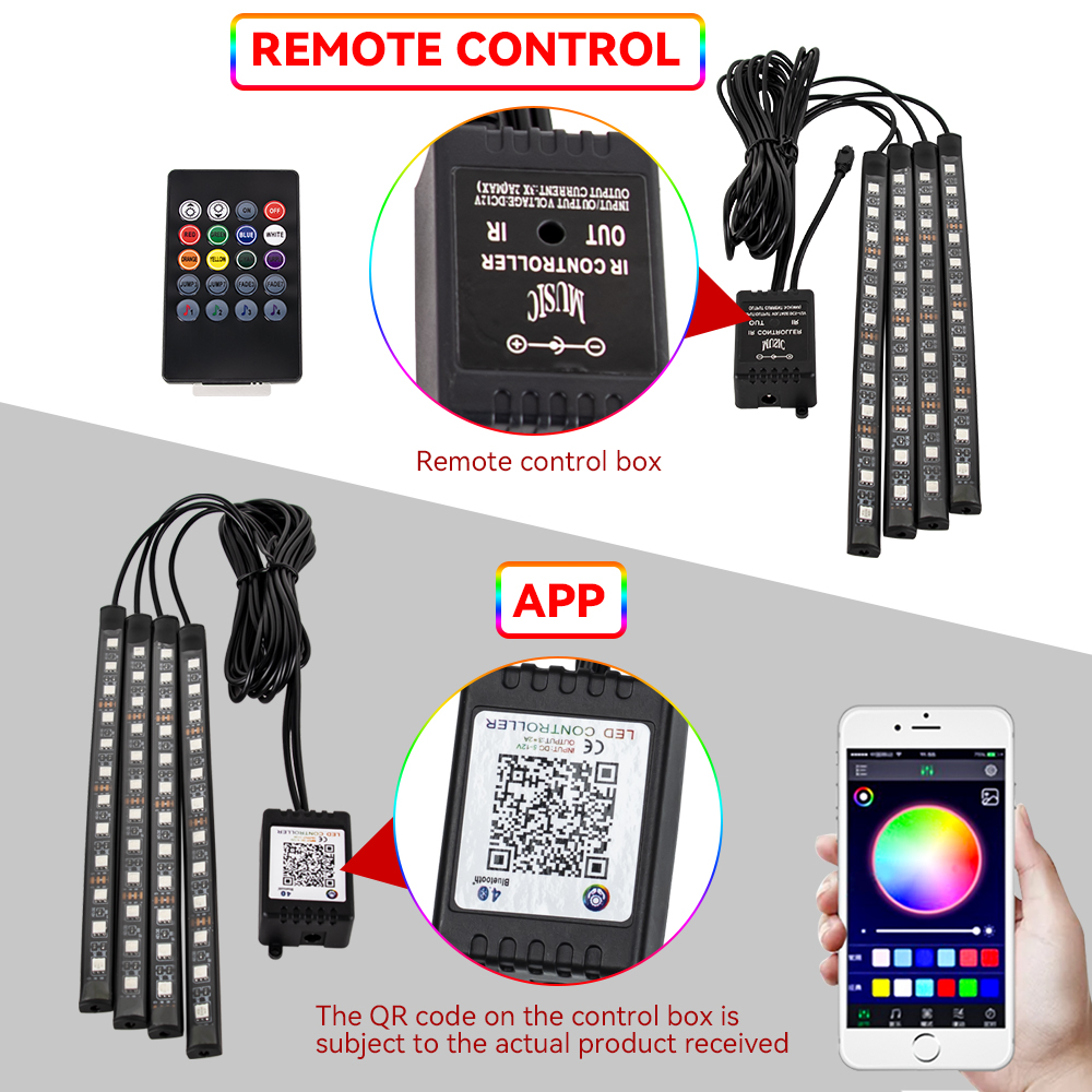 RGB LED Motorcycle Atmosphere  - Lighting Bolt Decor review and price