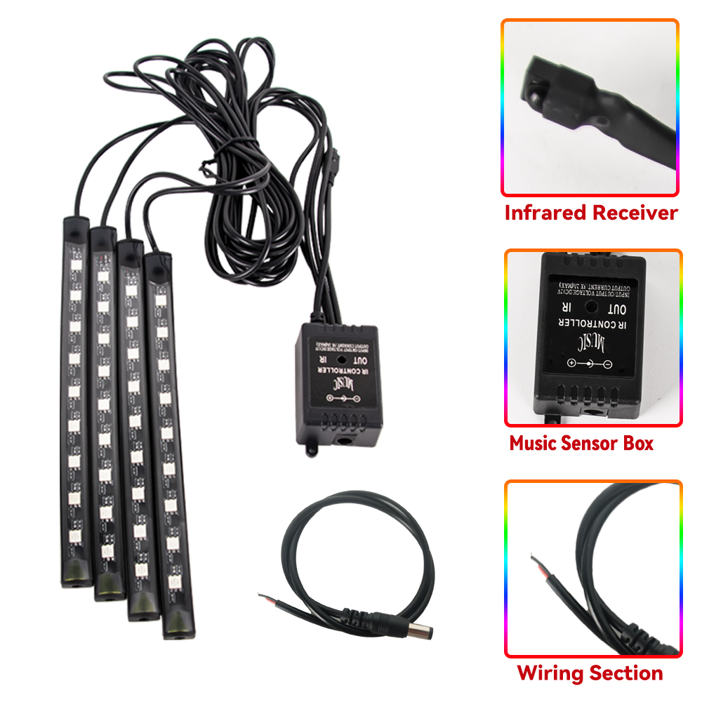 RGB LED Motorcycle Atmosphere  - Lighting Bolt Decor review and price