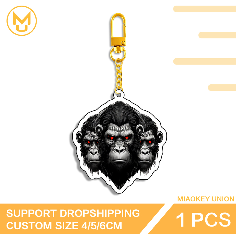 Three Chimpanzee Heads Keyring - Union Lighting & Decor Photos review and price
