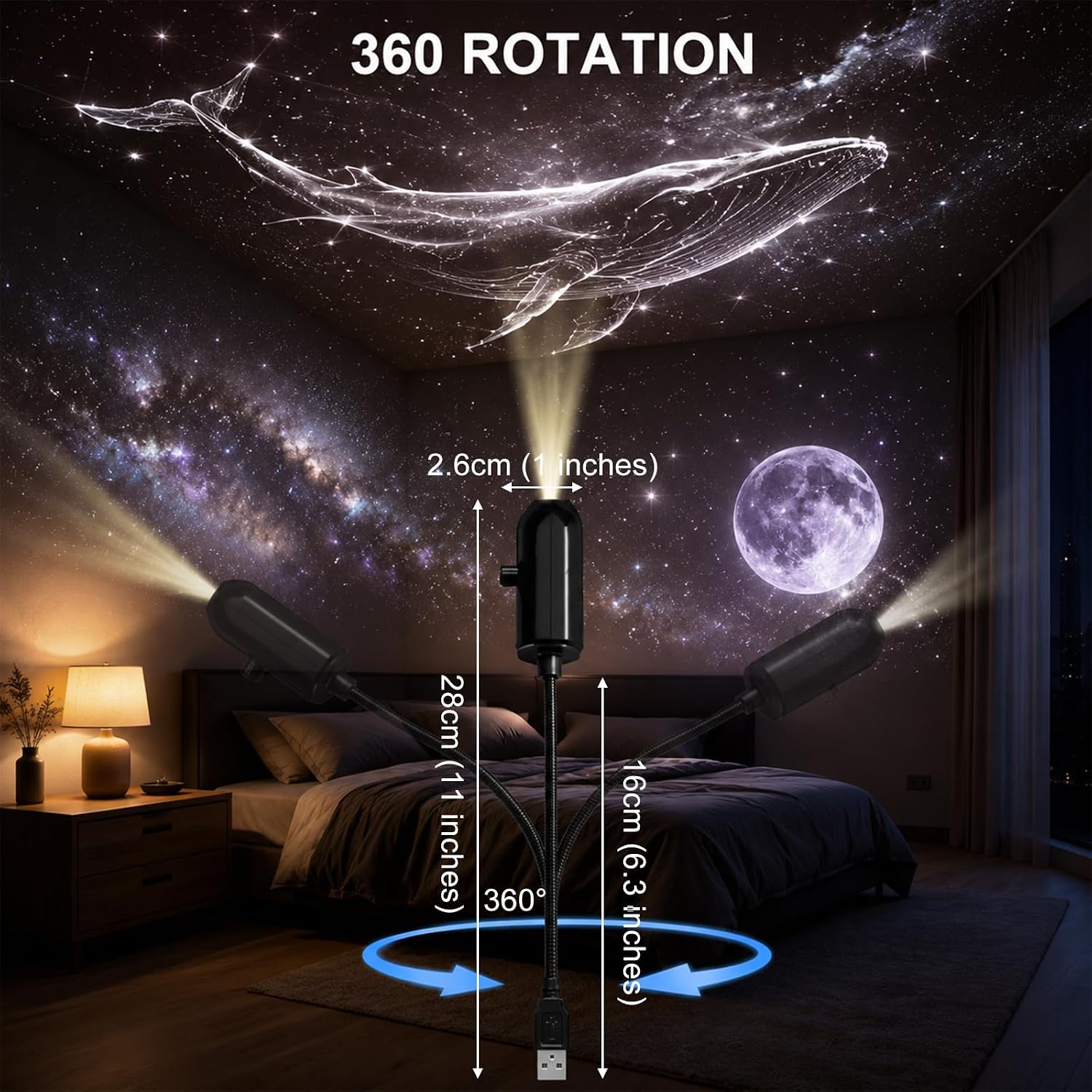 Moon Starry Sky Night Light LE - Led Moon Lamp review and price
