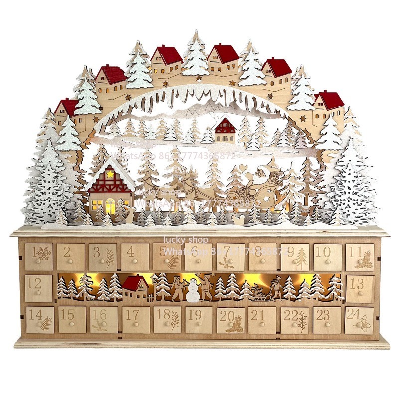 Christmas Wooden Forest Sleigh - Lighting Decor Woodbridge review and price