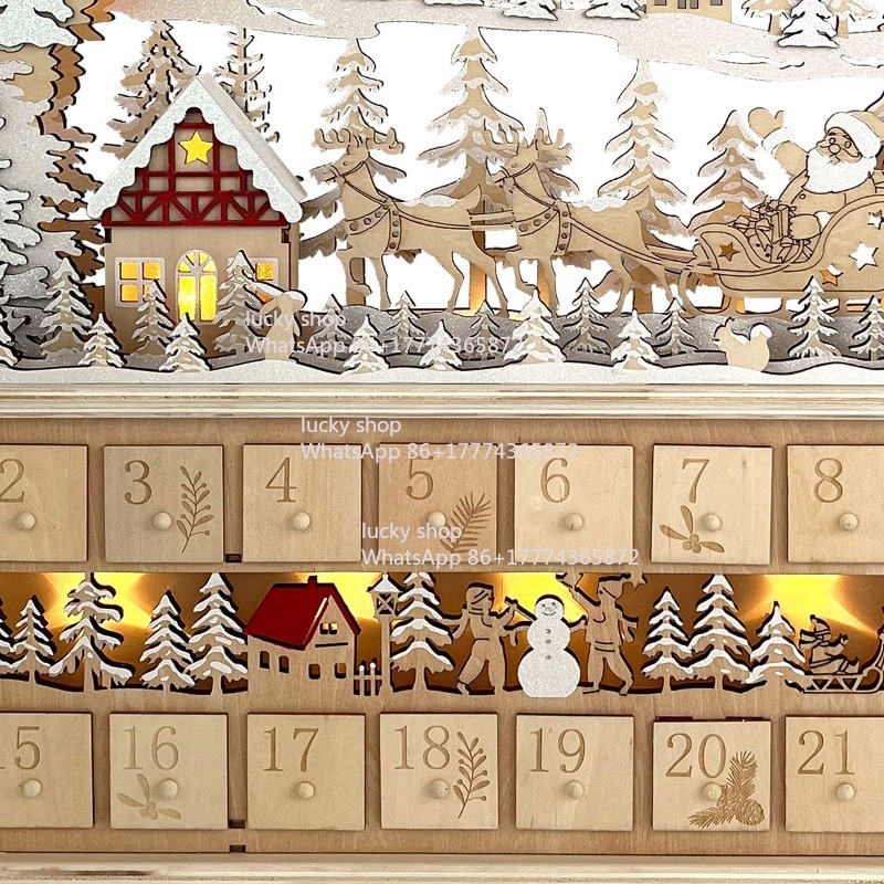 Christmas Wooden Forest Sleigh - Lighting Decor Woodbridge review and price