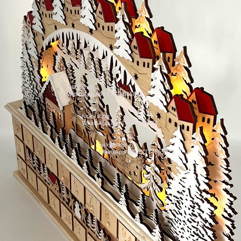 Christmas Wooden Forest Sleigh - Lighting Decor Woodbridge review and price
