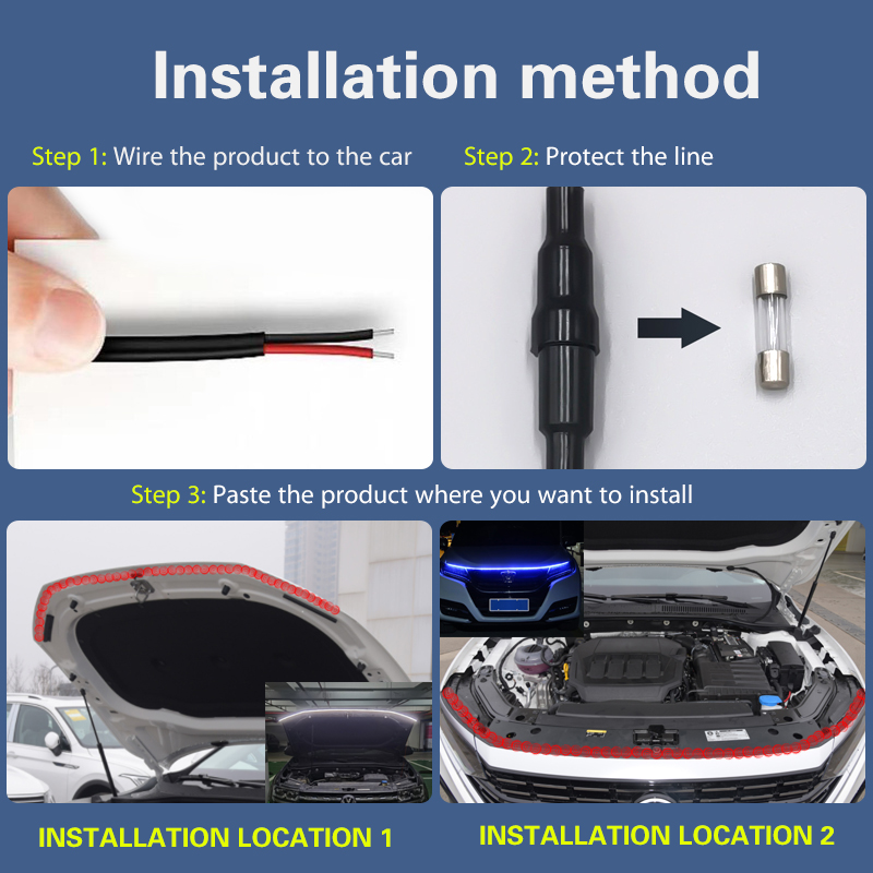 Scan Starting LED Car Hood Lig - Lighting Bolt Decor review and price